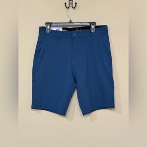 Hurley Men’s Blue Mid Rise Regular Fit Hybrid Stretch Comfort Chino Short 30